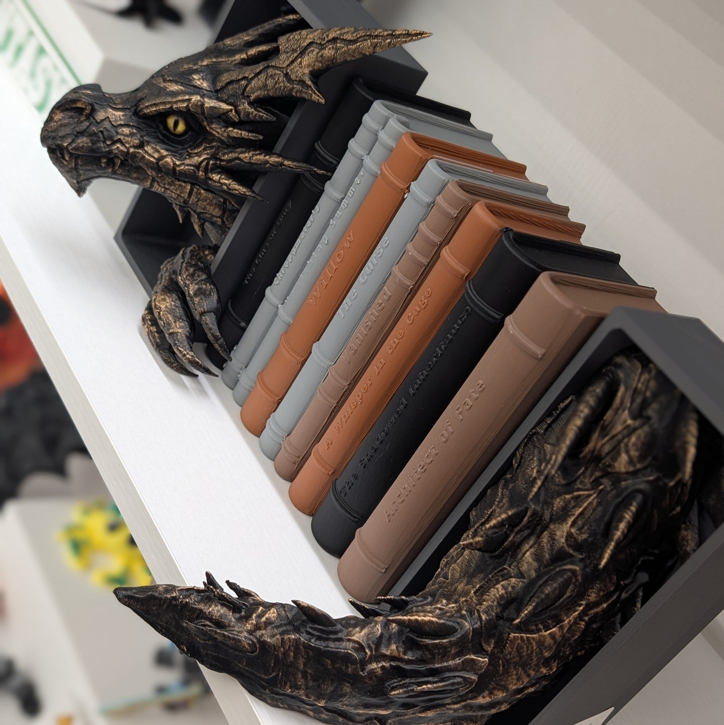 Lightning dragon bookend