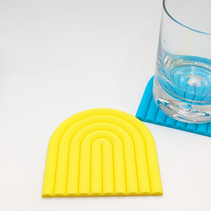 Four Minimalist Rainbow Coasters - Various Colors