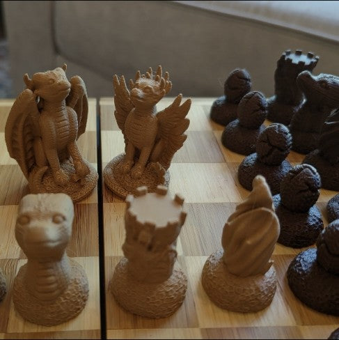 3d Printed Chess Pieces (Chess Board Not Included)