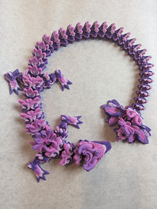 ZAG Purple White Pink Easter Dragon