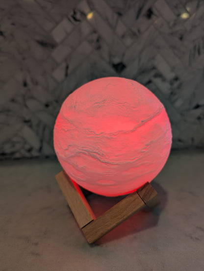 Solar System LED Light 3D Printed Multi-Color Lamps