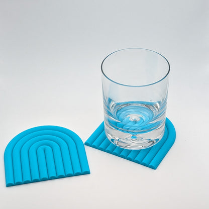 Four Minimalist Rainbow Coasters - Various Colors