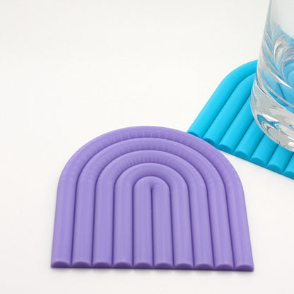 Four Minimalist Rainbow Coasters - Various Colors