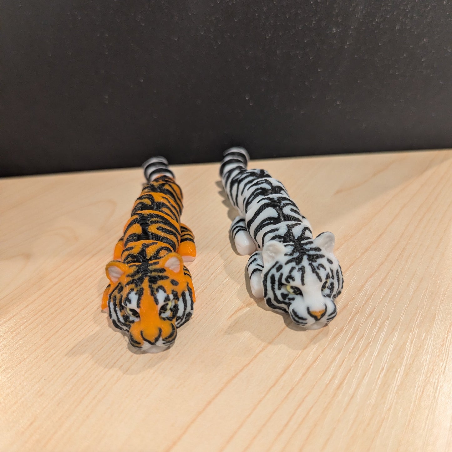 3d Printed Flexi Dogs - Bengal Tiger, White Tiger