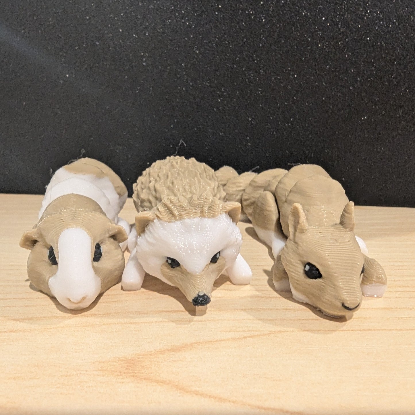 3d Printed Flexi Hamster, Hedgehog and Squirrel