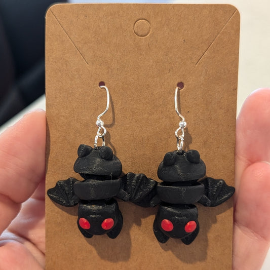 Hanging Bat Earrings