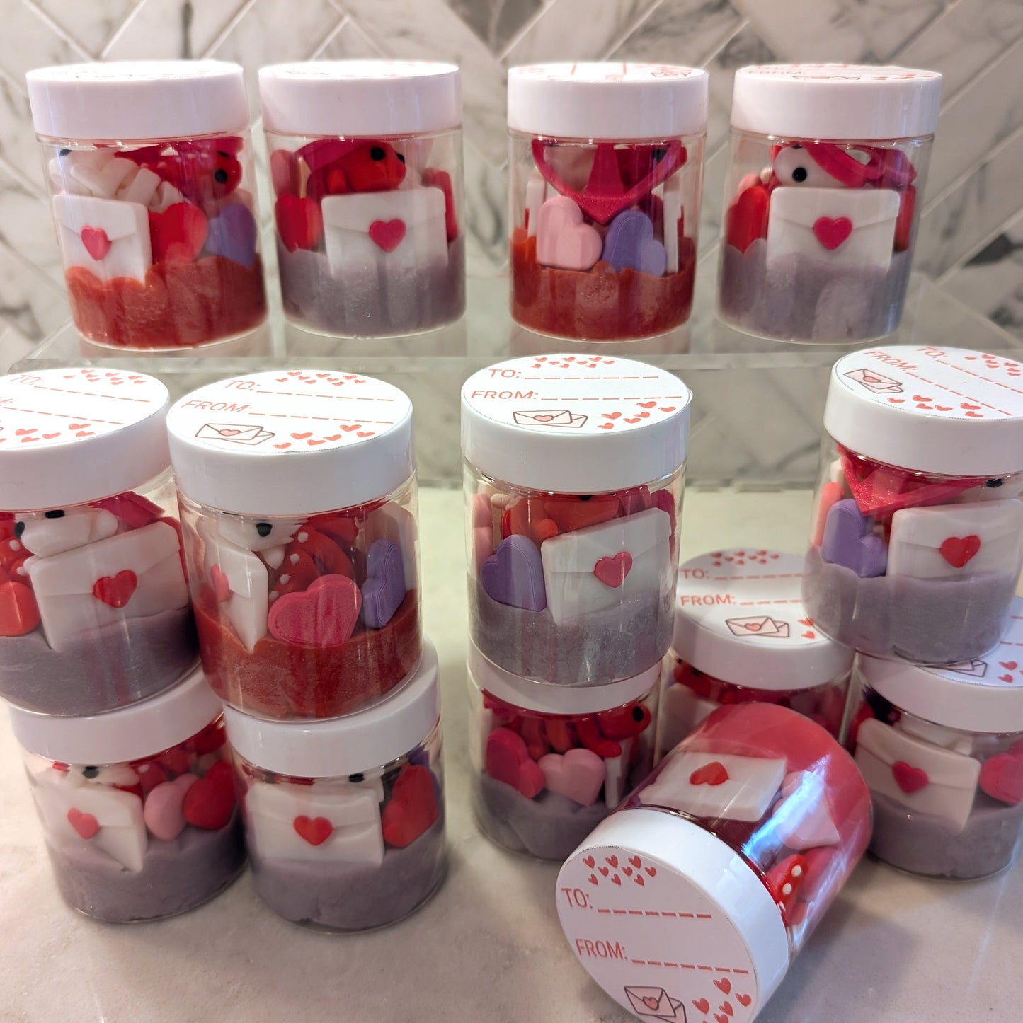 Play Doh Jar Valentines Theme